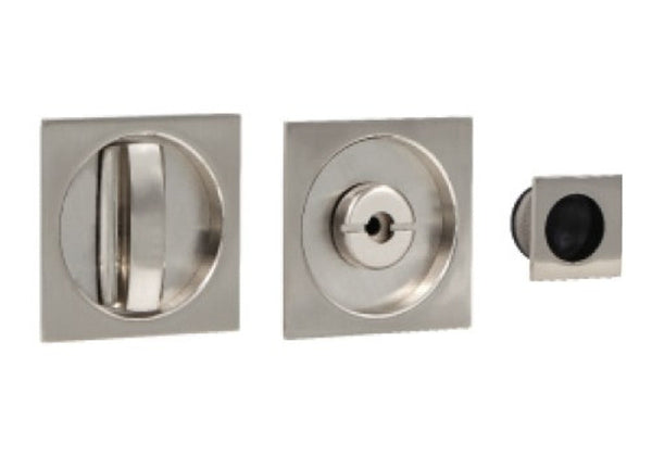Eclisse Square Bathroom / Privacy Lock Set For Sliding Pocket Door Essentials Collection