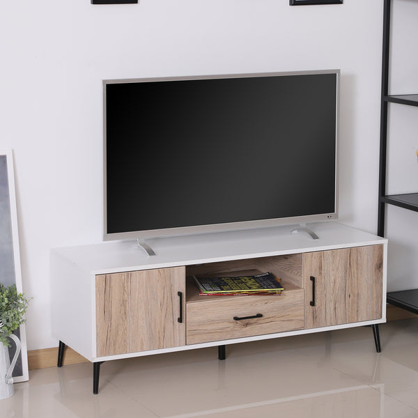 HOMCOM TV Cabinet Stand DVD Media Center Drawer Recorder Receiver System Unit Shelf Cupboards Storage Nordic Livin